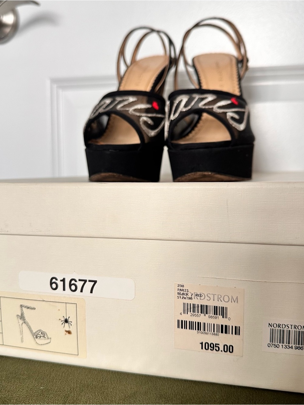 Charlotte Olympia Limited Edition Paris Platform Heels Black Size 38 - Picture 3 of 9
